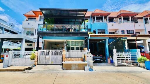 Exterior view of a multi-story residential building