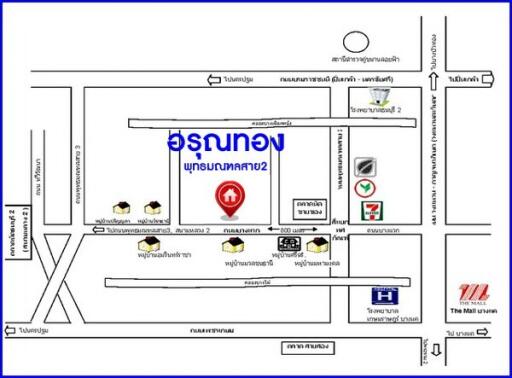 Map of the surrounding area with landmarks and facilities