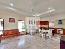 Spacious kitchen and dining area with modern fixtures