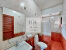 Spacious bathroom with modern amenities