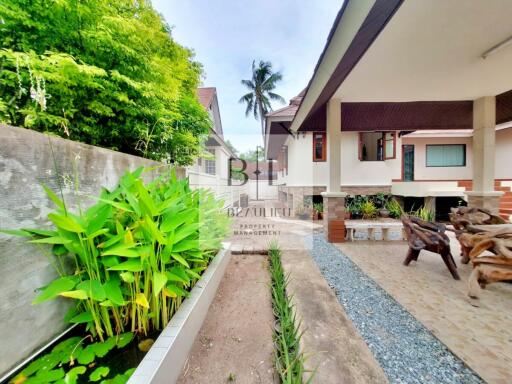 Outdoor area with garden and seating area