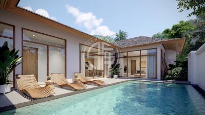 A Balinese Modern Luxury Pool Villas with Breathtaking greenery view