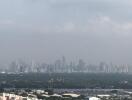 Aerial view of a city skyline