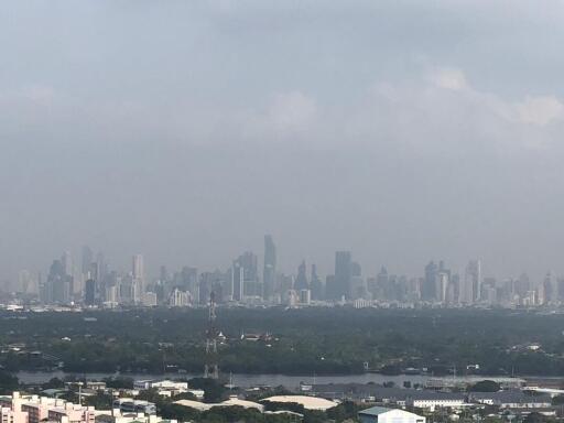 Aerial view of a city skyline