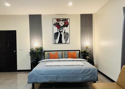 Modern bedroom with stylish decor