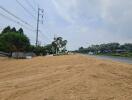 Vacant land next to a road