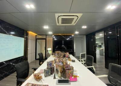 Spacious conference room with modern facilities