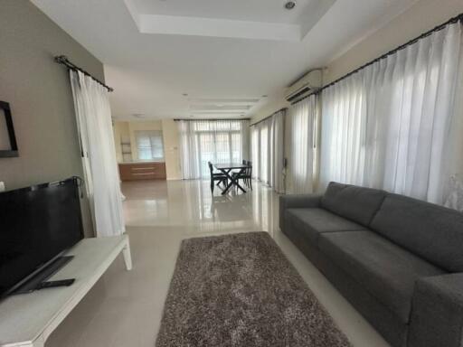 Spacious and modern living room with natural light