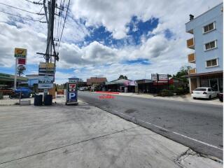 Street view with buildings and parked cars