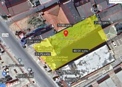 Map view of property plot with measurements