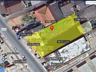 Map view of property plot with measurements