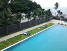 Outdoor swimming pool with ocean view