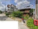 Street view of a residential area