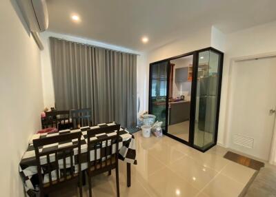 Dining area with kitchen view