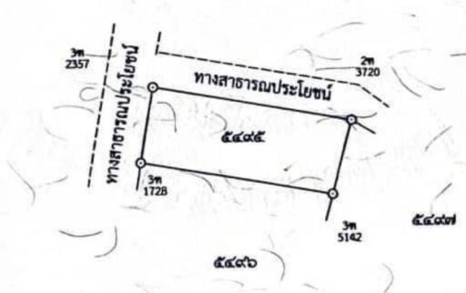 Land plot with dimensions