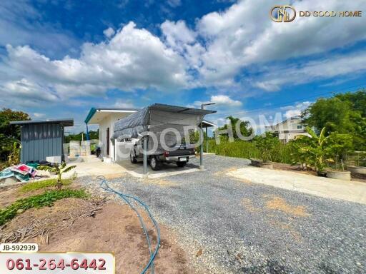 Outdoor view of a house with a carport