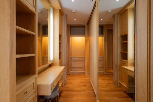 Spacious walk-in closet with ample storage