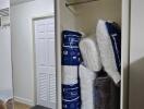 Bedroom closet with sliding doors