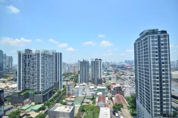 City skyline with high-rise buildings