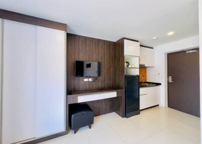 Modern studio apartment with kitchenette