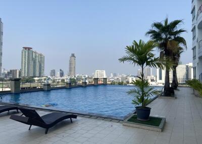 Rooftop pool with city view