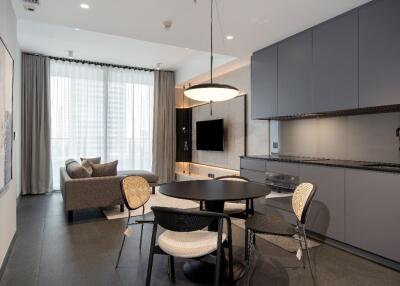 Modern apartment living room and kitchen