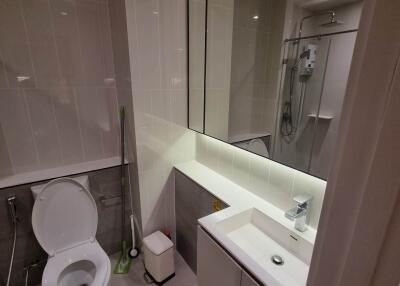 Modern bathroom with toilet and sink