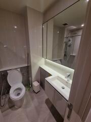 Modern bathroom with toilet and sink