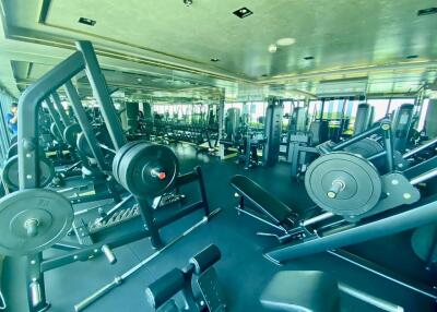 Spacious and well-equipped gym with various exercise machines