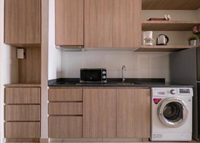 Modern kitchen with integrated appliances