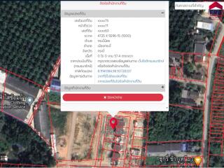 Satellite view of property with parcel boundaries and information overlay