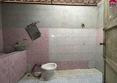 Basic bathroom with toilet and sink