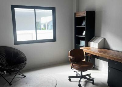 Modern home office with desk and chair