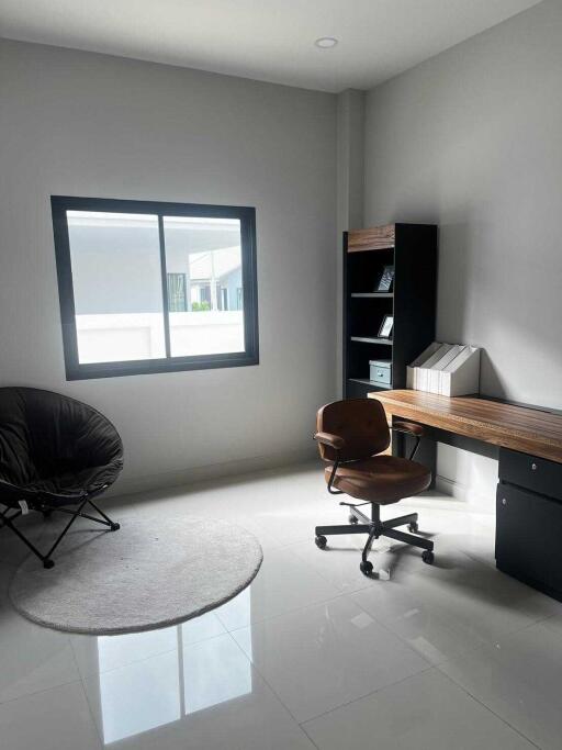 Modern home office with desk and chair