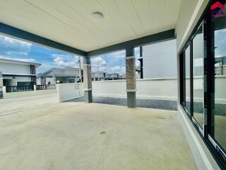 Covered outdoor area of a house