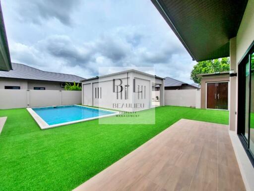 Outdoor area with swimming pool and patio