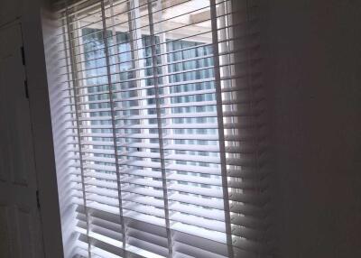 Room with window blinds