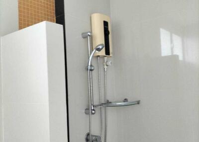 Shower area with water heater