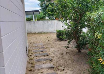 Outdoor path beside the house