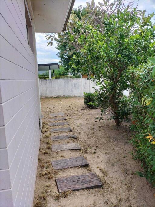 Outdoor path beside the house