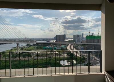 Balcony with a city view