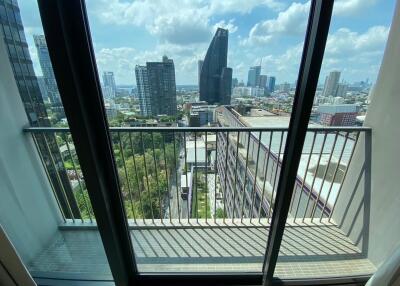 Balcony with city view