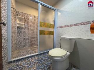 Modern bathroom with shower and toilet