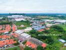 Aerial view of a residential neighborhood