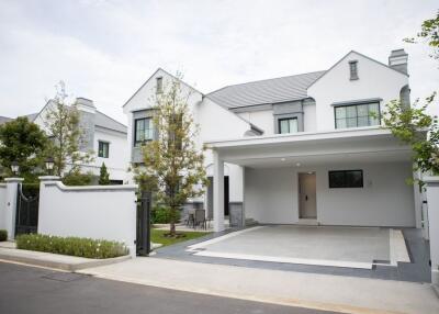 Modern house exterior with driveway