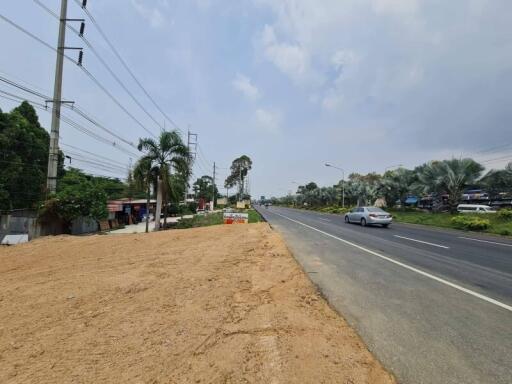 vacant land beside a road