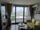 Living room with balcony view