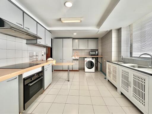 Spacious modern kitchen with appliances