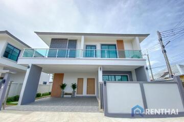 Brand new two-storey house, modern style.