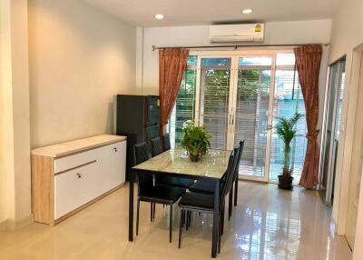 Modern dining room with table and chairs